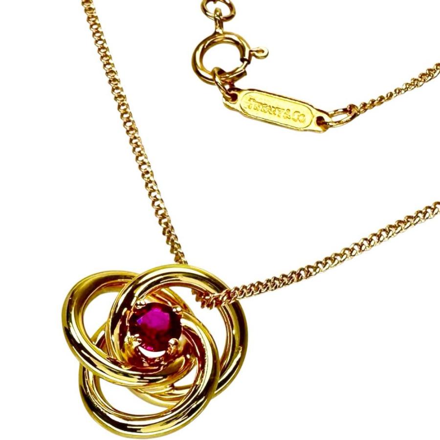 TIFFANY&Co.（ティファニー） トリプルループ ルビー ネックレス K18