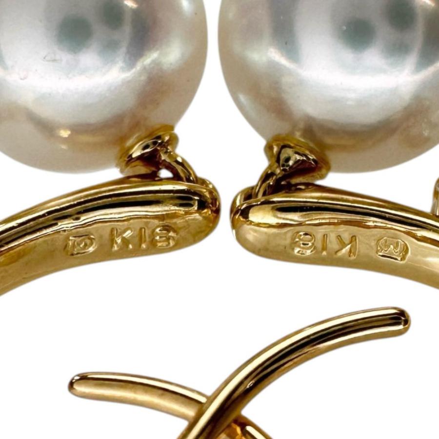 MIKIMOTO（ミキモト） フックピアス 2Pぶら下がりダイヤ アコヤパール