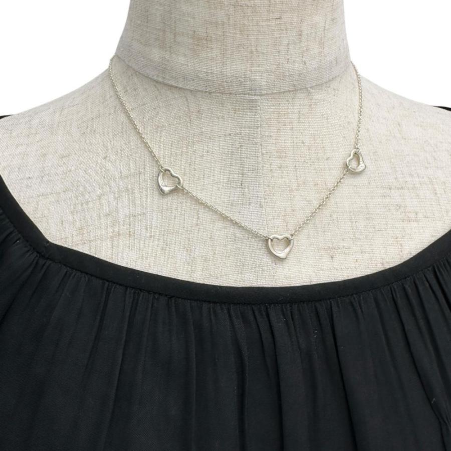 TIFFANY&Co.（ティファニー） オープンハート 3P ネックレス シルバー 