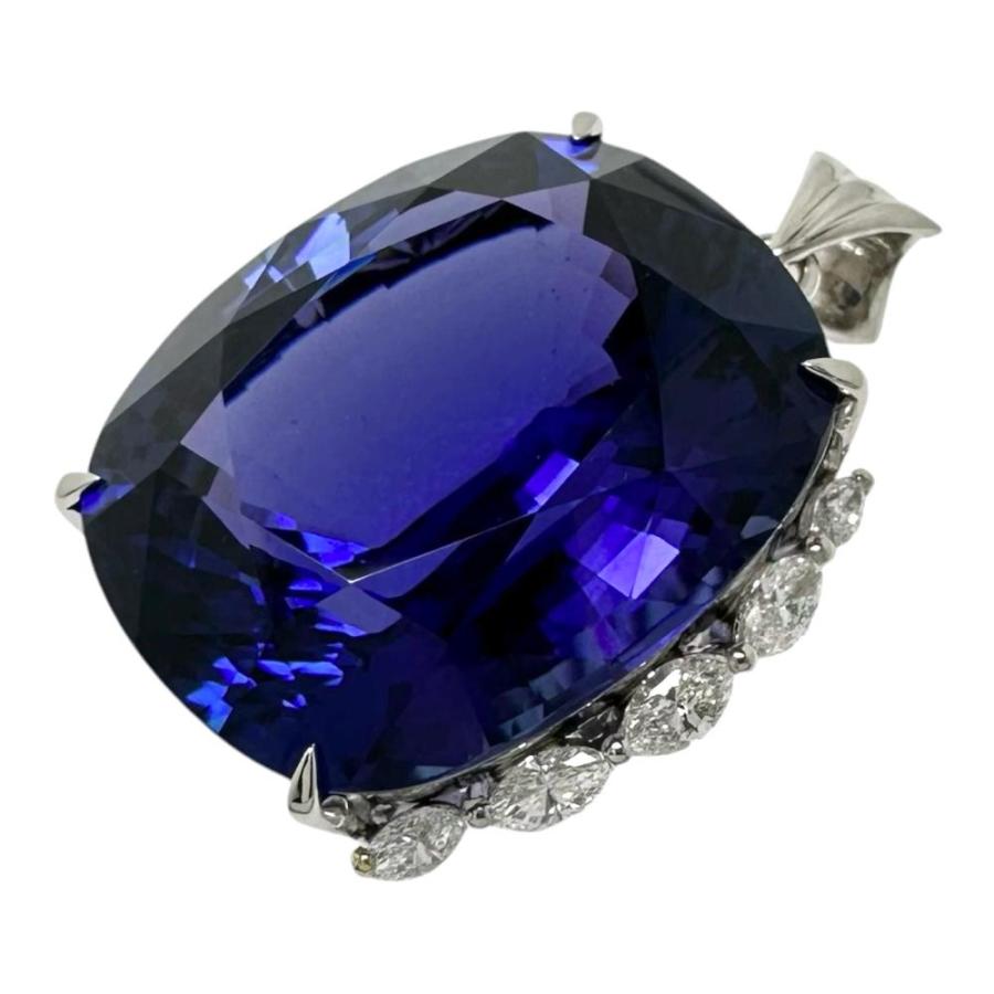 タンザナイト 29.58ct ダイヤモンド 計0.69ct ペンダントトップ Pt900