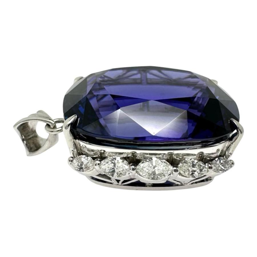 タンザナイト 29.58ct ダイヤモンド 計0.69ct ペンダントトップ Pt900