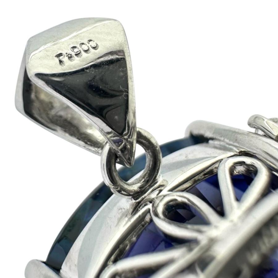 タンザナイト 29.58ct ダイヤモンド 計0.69ct ペンダントトップ Pt900