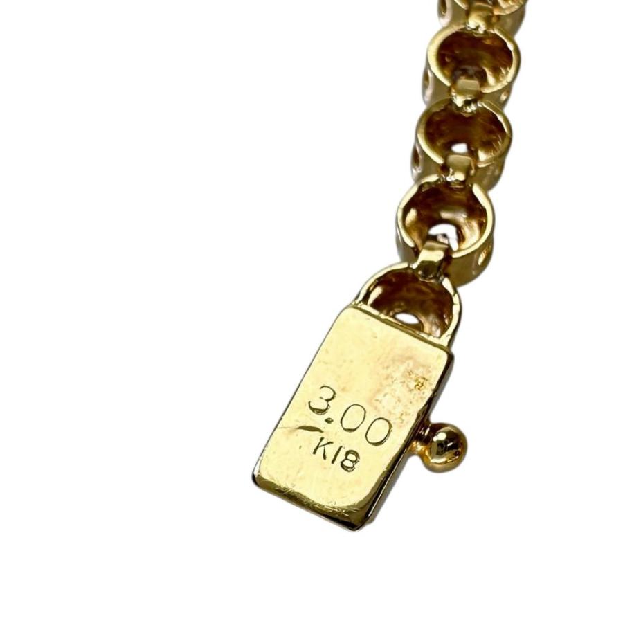テニス ダイヤモンド 3.00ct ネックレス K18ゴールド 20.2g 42cm 