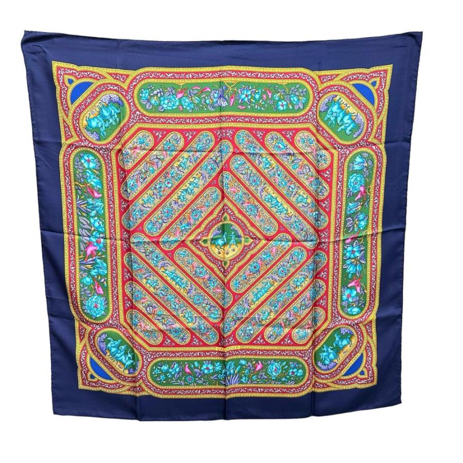 HERMES（エルメス） カレ90 「QALAMDAN カラムダン」 スカーフ シルク
