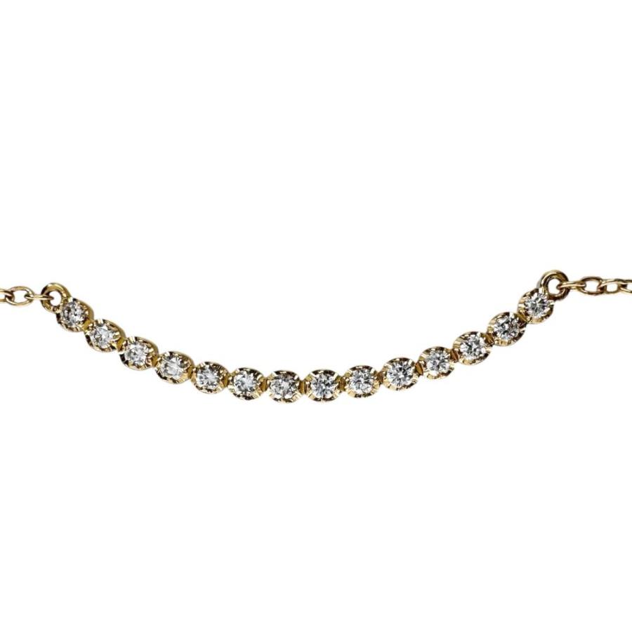 AHKAH ビリーヴユーネックレス k18YG ロング　極美品 AHKAH（アーカー） ビリーブユー ロング ダイヤモンド 0.10ct