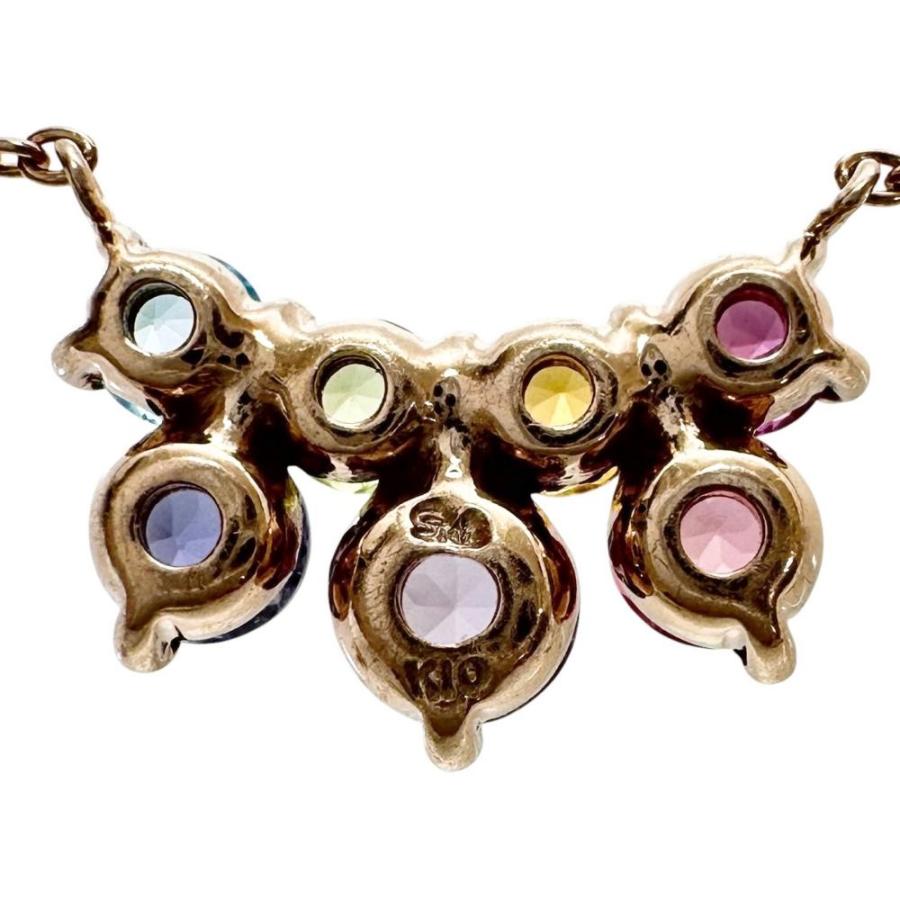 STAR JEWELRY/スタージュエリー マルチカラー石 ネックレス K10PG 