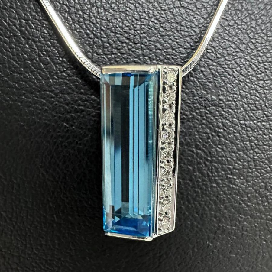 TASAKI/タサキ ブルートパーズ ダイヤモンド 計0.07ct ネックレス 