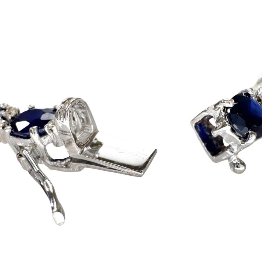 サファイア 10.00ct ダイヤモンド 0.40ct ブレスレット K18WGホワイト 