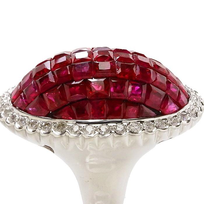 13号 ミステリーセッティング ルビー (キャビティ充填) 計8.25ct 13号 ミステリーセッティング ルビー (キャビティ充填) 計8.25ct