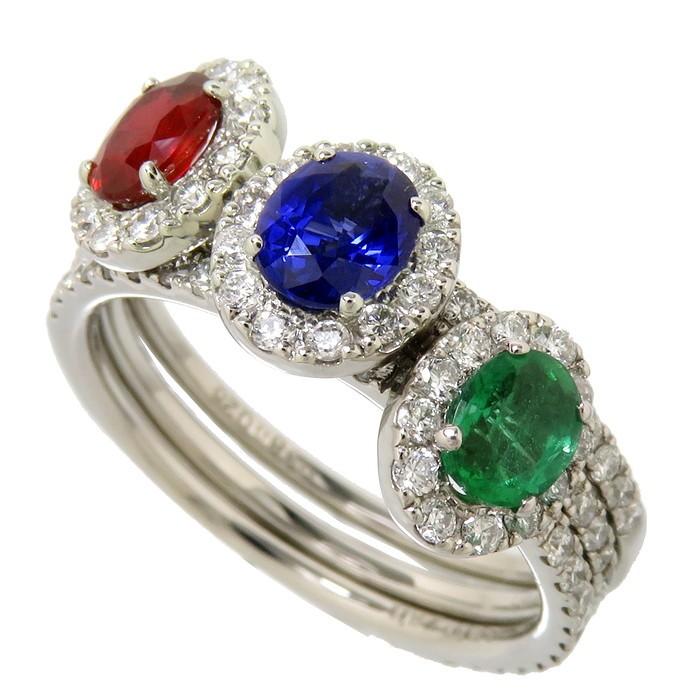 11〜12号 ピジョンブラッドルビー 0.38ct コーンフラワーサファイア