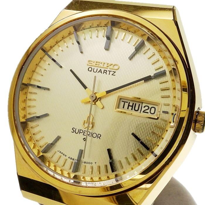 稼働 SEIKOセイコー スーペリア 4883-8001 メンズ腕時計 ゴールド SEIKO SEIKO/セイコー スーペリア 4883-8001 腕時計 ステンレス