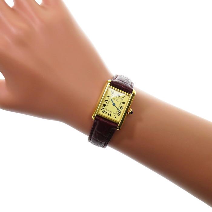 ★カルティエ★マストタンクヴェルメイユ★925★ゴールド★クォーツ★Dバックル Cartier - ☆カルティエ☆マストタンクヴェルメイユ☆925☆ゴールド