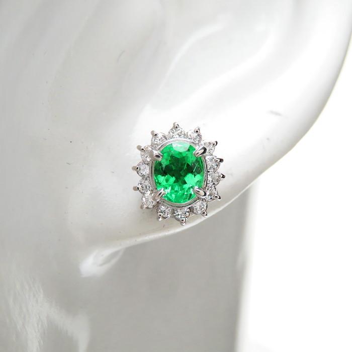 ☆新品仕上げ済☆綺麗なエメラルド0.20ct☆ダイヤ0.18ct k18 【正規