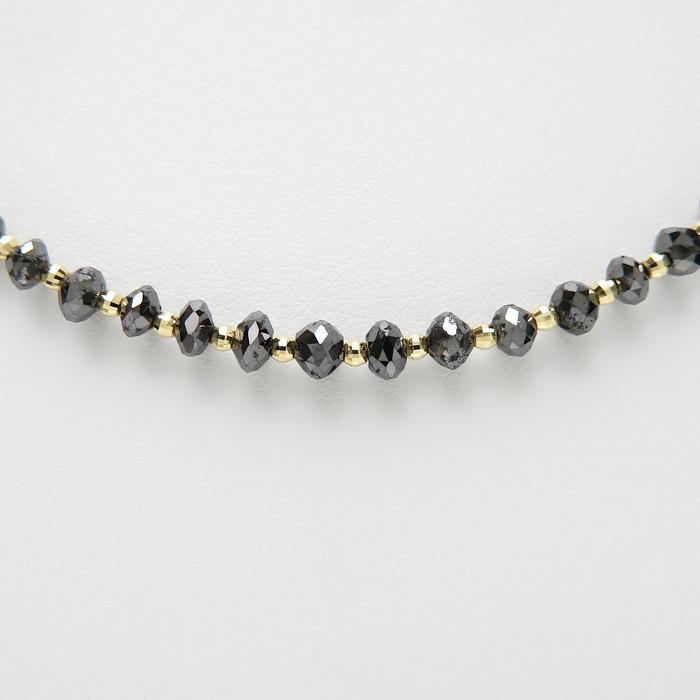 ブラックダイヤモンド 計23.0ct ネックレス K18ゴールド 6.2g