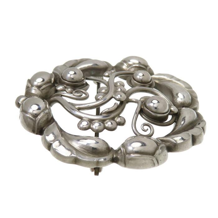Georg Jensen/ジョージジェンセン 植物モチーフ ブローチ シルバー925