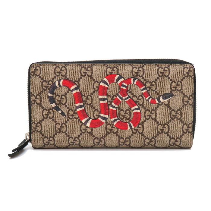 GUCCI（グッチ） 451273 K561N 8666 スネーク/蛇 長財布 GGスプリーム
