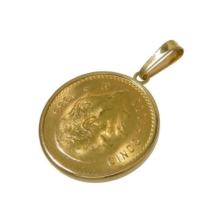 最終特価品 メキシコ 5ペソ 金貨/コイン イーグル ペンダント 最終特価品 メキシコ 5ペソ 金貨/コイン イーグル ペンダント