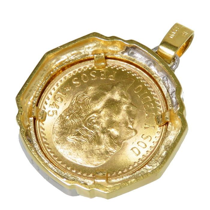 メキシコ 2.5ペソ 金貨/コイン イーグル コンビ ダイヤモンド 計0.04ct