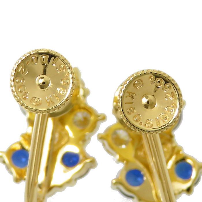 出産祝い ミキモト 美品 K18(WＧ) イヤリング デザイン ダイヤ計0.12ct ...