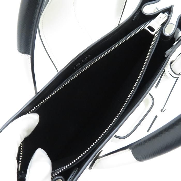 PRADA（プラダ） 1BG148 2WAY トートバッグ/ソフトカーフ BIANCO/NERO