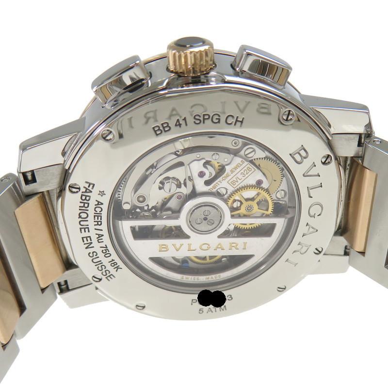 BVLGARI ブルガリブルガリ BB41 SS クロノグラフ 腕時計 OH済み BVLGARI（ブルガリ） BVLGARI BB41 SPG CH 仕上げ済☆ブルガリブルガリ