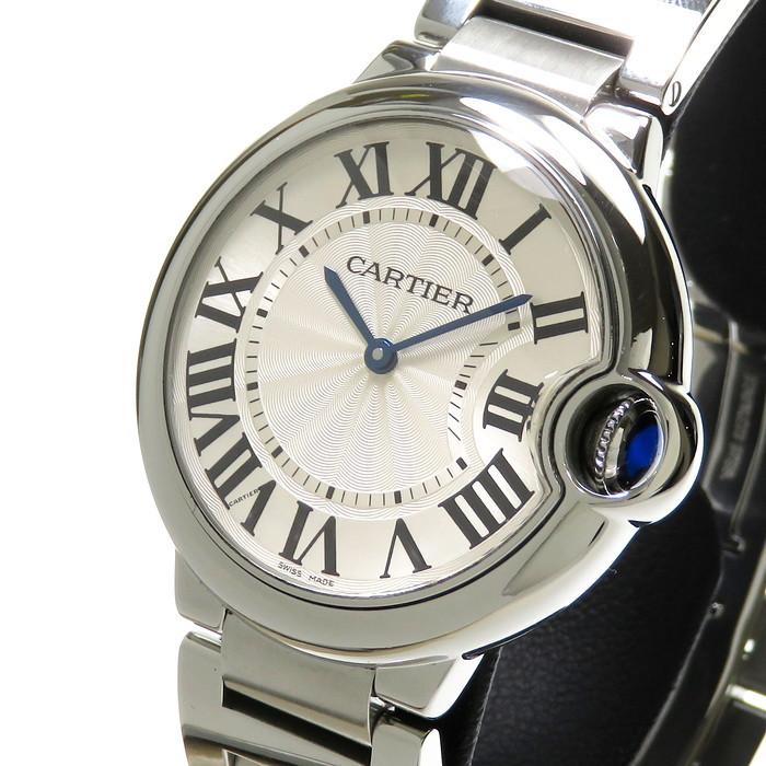 最先端 DE BLEU /BALLON 36mm MM バロンブルー CARTIER CARITEIR ユニセックス クオーツ ステンレス 腕時計 W69011Z4 36mm 腕時計