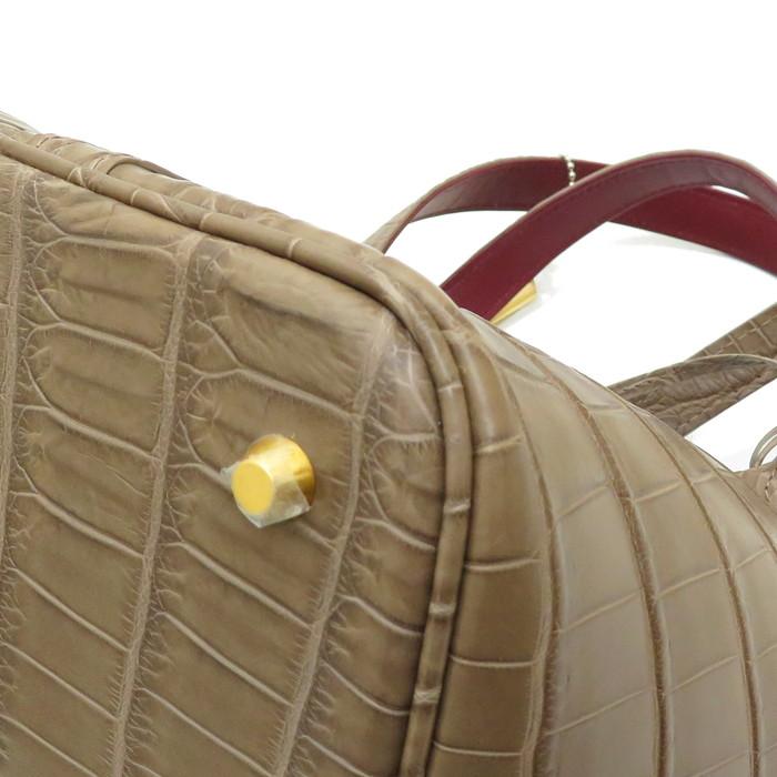 Furla Yellow Croc Embossed Leather Hobo Bag