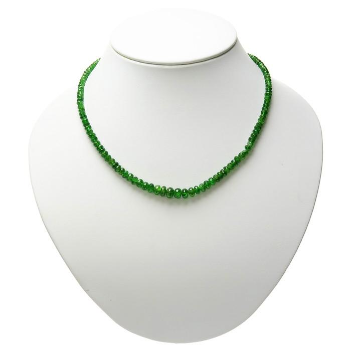 グリーングロシュラーガーネット 推定80ct ネックレス K18ゴールド 