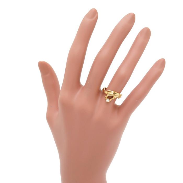 8号 ハンドモチーフ ダイヤモンド メイン石目なし/計0.03ct リング 