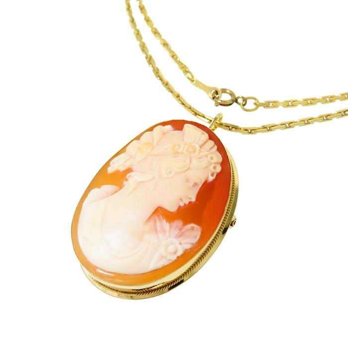 通販 人気】 B202 国内正規品 カメオ K18 N484 美人横顔 □K18