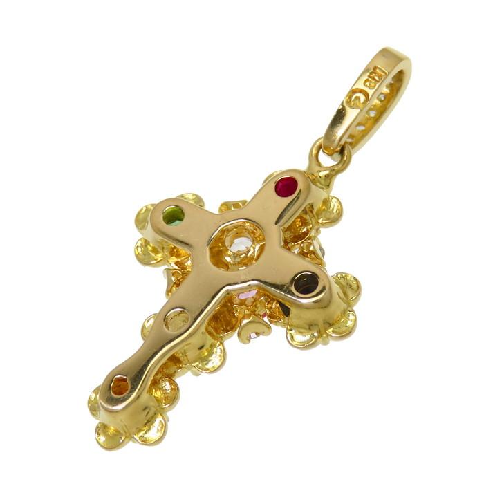 ナワラタナK18ペンダントトップ ペンダントトップ ナワラタナ 9つの宝石 K18 マルチ石の通販 by