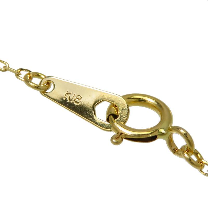 ダイヤモンド 計0.13ct ネックレス K18ゴールド 1.3g 直線41.5cm 