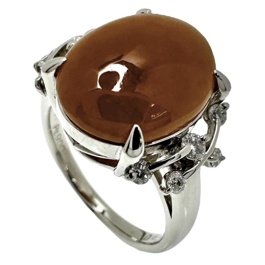 最終特価品 11号 ヒスイ 5.46ct ダイヤモンド 計0.22ct リング・指輪  