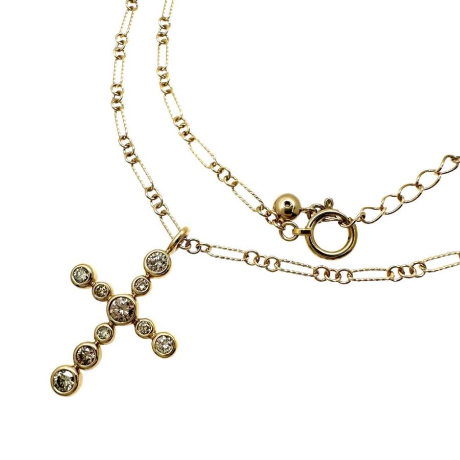 カシケイ ベゼルブラウンダイヤネックレス