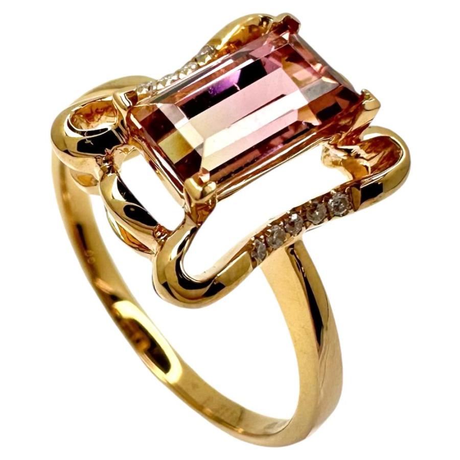 最終特価品 13号 バイカラートルマリン 1.211ct ダイヤモンド 計0.055  