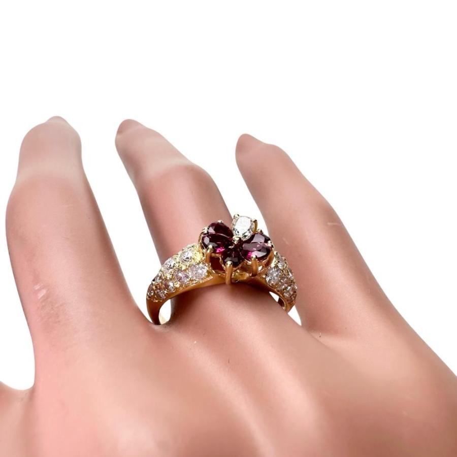 【69N4425Y】K18 ルビー ダイヤモンド リング 13号 69N4425Y】K18 ルビー ダイヤモンド リング 13号