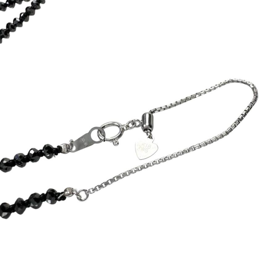 チョーカー ブラックダイヤモンド （推定）40.0ct ネックレス K18WG 