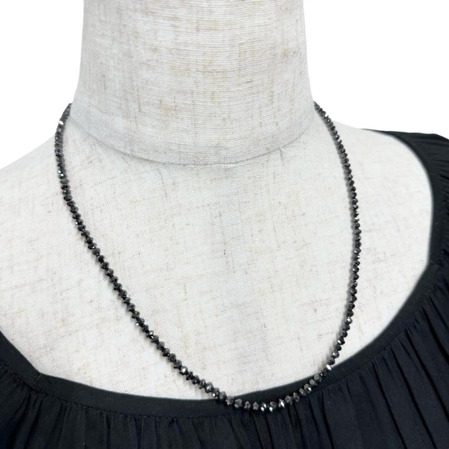 チョーカー ブラックダイヤモンド （推定）40.0ct ネックレス K18WG 