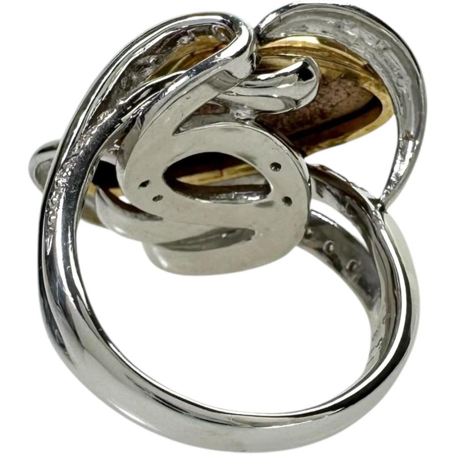 10号 ボルダーオパール 3.13ct ダイヤモンド 計0.20ct リング・指輪 