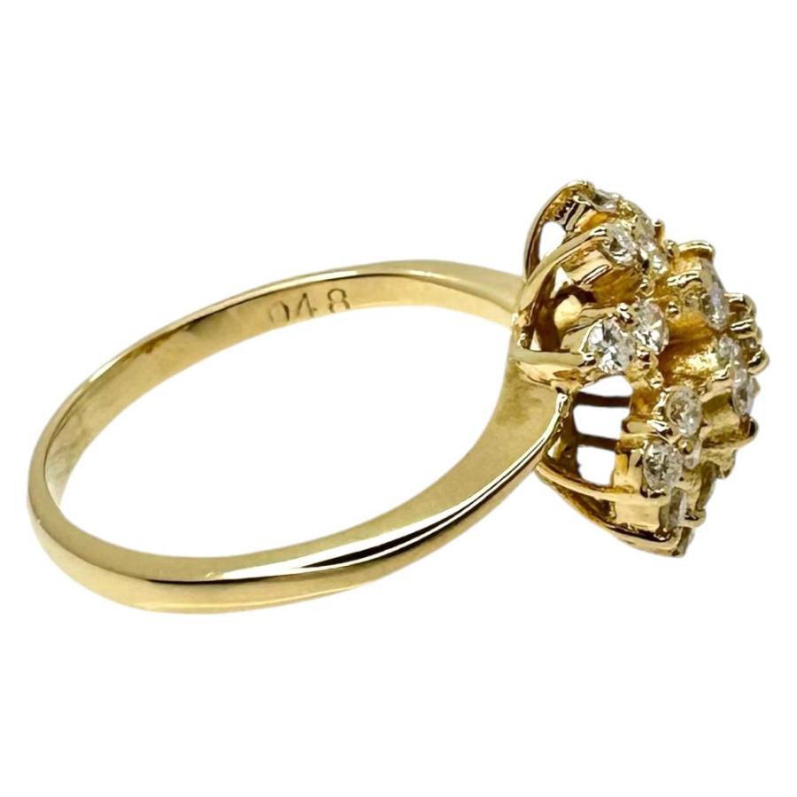 11.5号 ダイヤモンド 計0.48ct リング・指輪 K18ゴールド 3.6g 