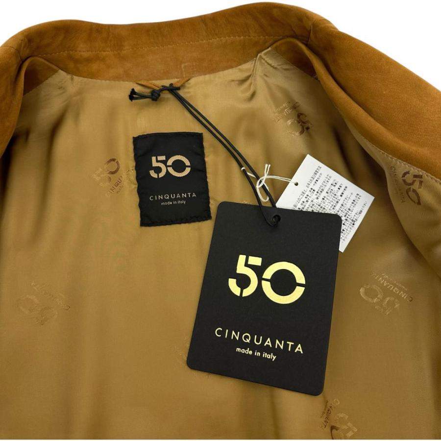 チンクアンタ　ラムレザー　テーラードジャケット　ブラウン　50 XL ステッチ 2026年最新】CINQUANTA テーラードジャケットの人気アイテム - メルカリ