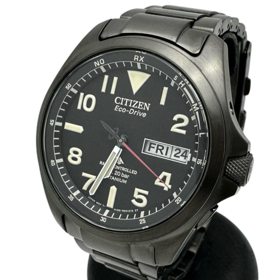 【美品・稼働】シチズン エコドライブ 電波ソーラー チタン H100 デイデイト CITIZEN（シチズン） H100-R014749 PROMASTER LAMDシリーズ オール