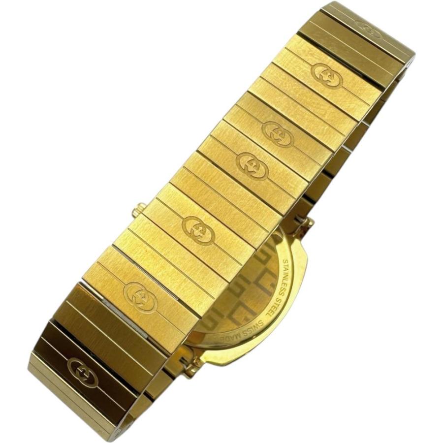 GUCCI ゴールド アナログ腕時計 GUCCI（グッチ） グリップ 157.4 腕時計 GP クオーツ ホワイト文字盤