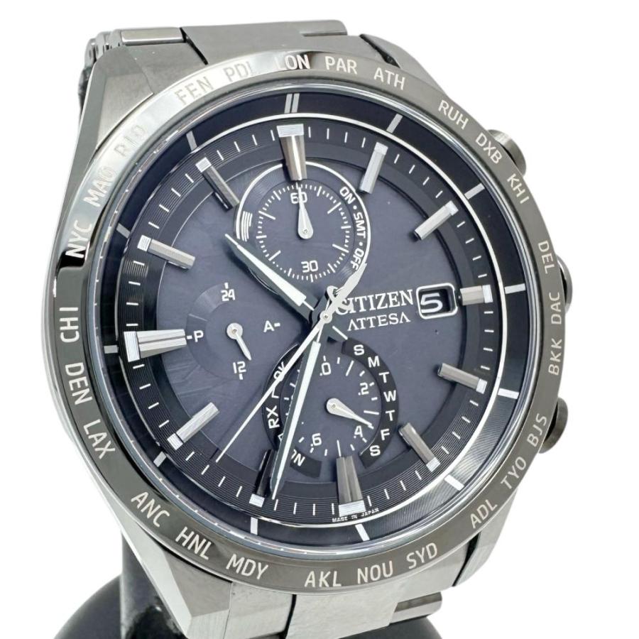 CITIZEN/シチズン AT8287-62E/H800-A1CN20C アテッサ HAKUTO-Rコラボ 2900本限定 腕時計 チタン ソーラー電波 グレー文字盤 メンズの画像