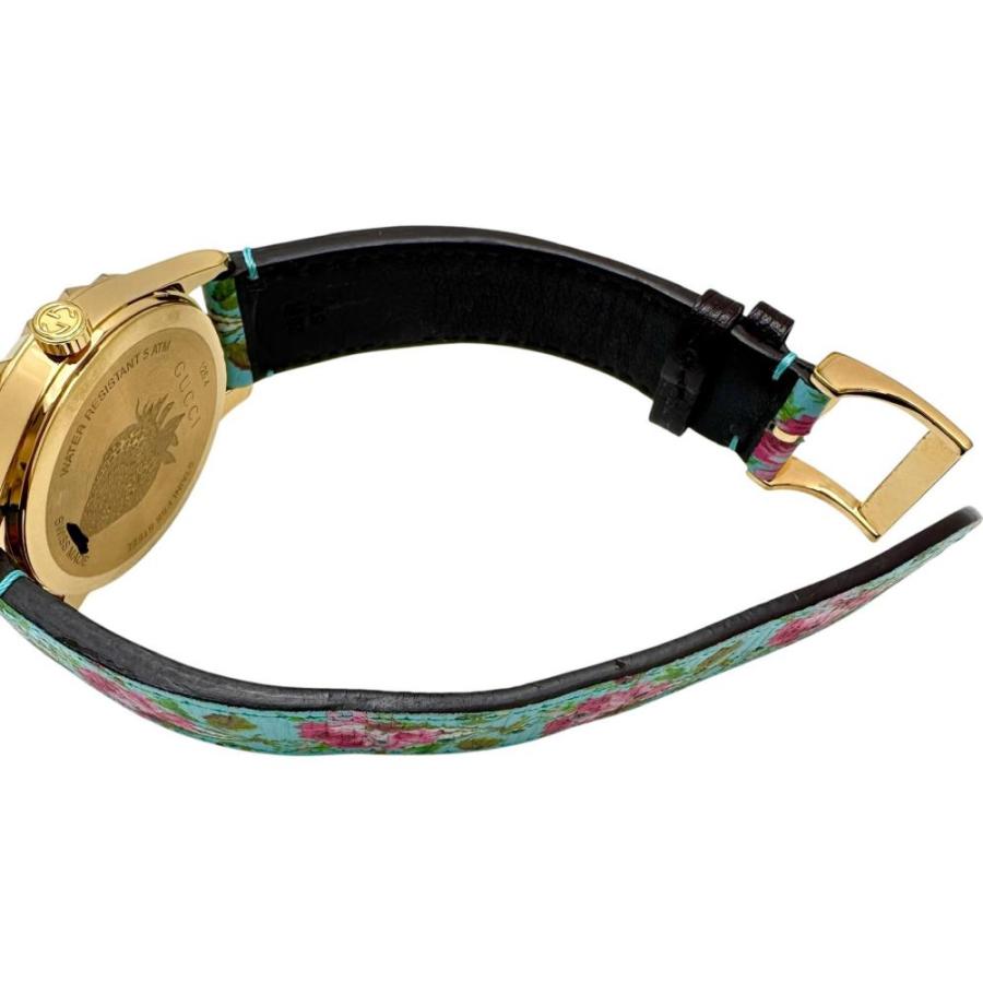 GUCCI（グッチ） Gタイムレス 126.4 フラワー 腕時計 GP/レザー