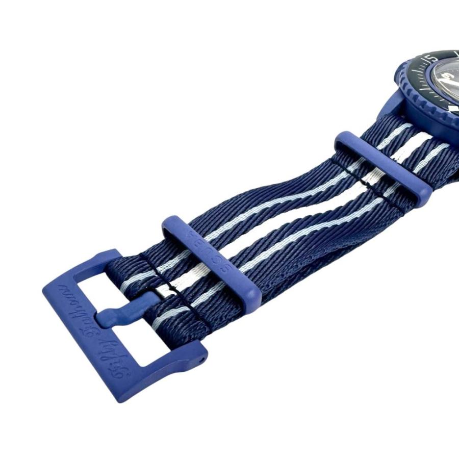 Swatch/スウォッチ スキューバ フィフティファゾム ブルー SO35A100 ブランパンコラボ 腕時計 プラスチック/ナイロン 自動巻き メンズの画像