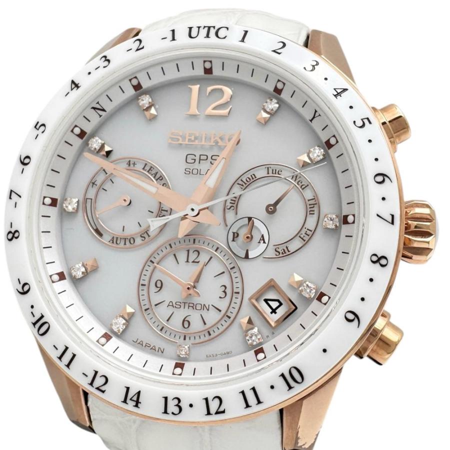おかちめんこ様用【超美品】SEIKO セイコー ダイヤベゼル 電波ソーラー SEIKO（セイコー） SBXC004/5X53-0AC0 アストロン ダイヤ11P 腕時計 GP