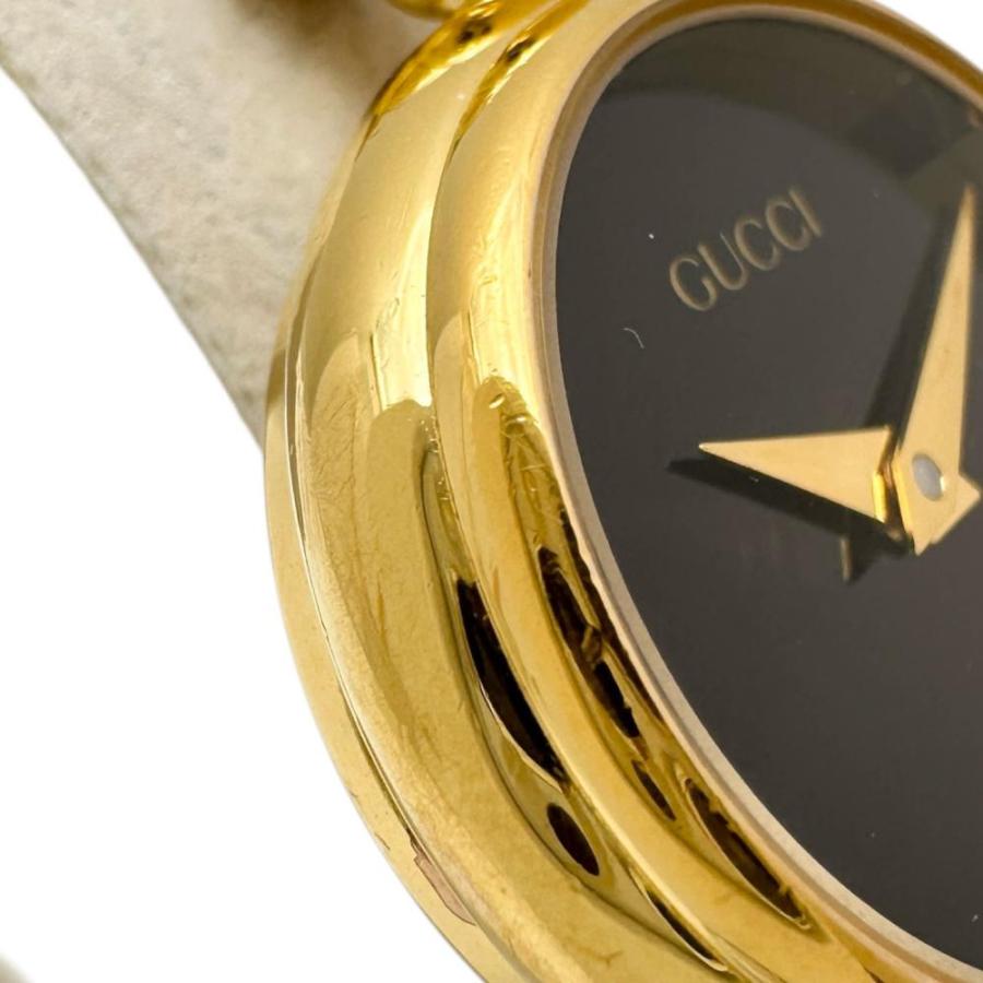 GUCCI（グッチ） 2700.2.L バングル 腕時計 GP クオーツ ブラック文字