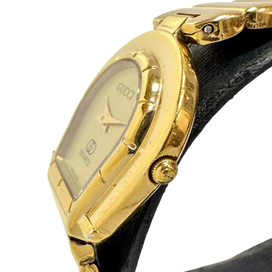 GUCCI グッチ クォーツ 腕時計 ゴールドカラー 7000 GUCCI（グッチ） ホースビット 7000 腕時計 GP クオーツ ゴールド文字