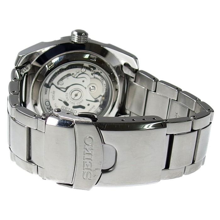 SEIKO 自動巻き 腕時計 黒文字盤 ステンレスベルト SEIKO 純正 5 sports SKZ207 7S36-01E0 7S36-01H0 7S36-02X0 用